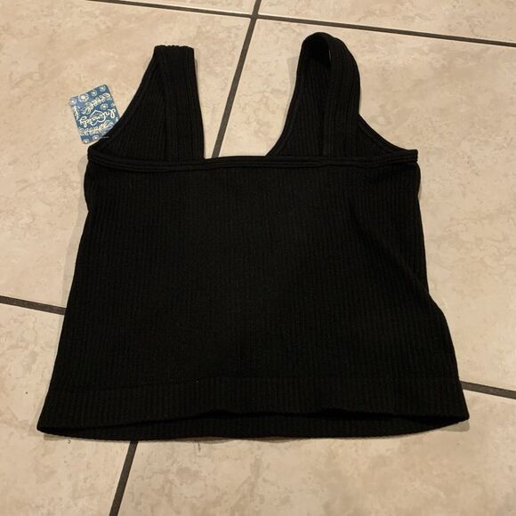 Intimately Free People Women's Solid Ribbed Brami Crop Top Melon XS/S - Picture 2 of 4